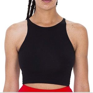 American Apparel High Neck Racerback Crop Top Sz S